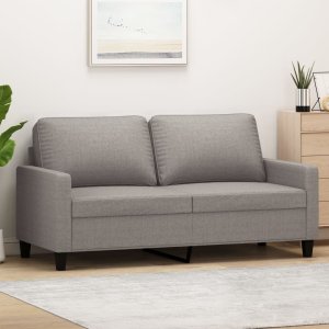 vidaXL vidaXL Sofa 2-osobowa, kolor taupe, 140 cm, tapicerowana tkaniną 1