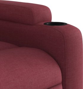 vidaXL vidaXL Fotel rozkładany, winna czerwień, obity tkaniną 8