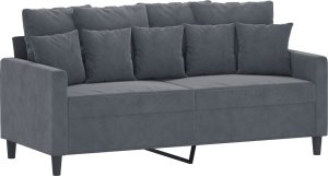 vidaXL vidaXL Sofa 2-osobowa, ciemnoszary, 140 cm, tapicerowana aksamitem 2