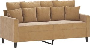 vidaXL vidaXL Sofa 2-osobowa, brązowa, 140 cm, tapicerowana aksamitem 2