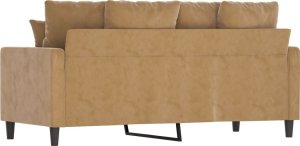 vidaXL vidaXL Sofa 2-osobowa, brązowa, 140 cm, tapicerowana aksamitem 5