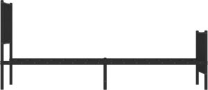 vidaXL vidaXL Metalowa rama łóżka z wezgłowiem i zanóżkiem, czarna, 80x200 cm 6