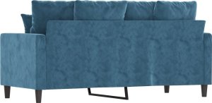 vidaXL vidaXL Sofa 2-osobowa, niebieski, 140 cm, tapicerowana aksamitem 5