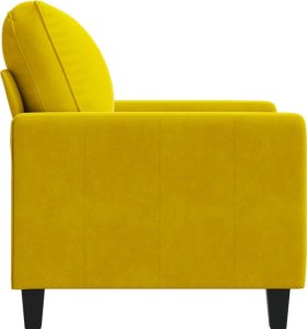 vidaXL vidaXL Fotel, żółty, 60 cm, obity aksamitem 5