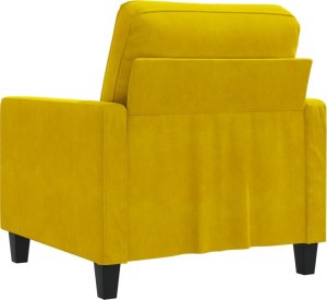 vidaXL vidaXL Fotel, żółty, 60 cm, obity aksamitem 6