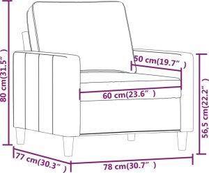 vidaXL vidaXL Fotel, żółty, 60 cm, obity aksamitem 9