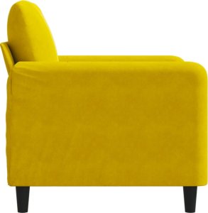 vidaXL vidaXL Fotel, żółty, 60 cm, obity aksamitem 5