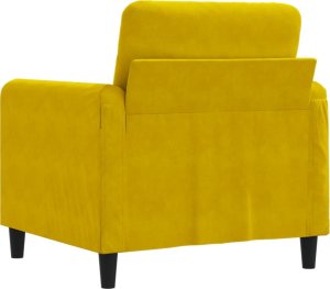 vidaXL vidaXL Fotel, żółty, 60 cm, obity aksamitem 6