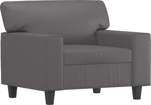 vidaXL vidaXL Fotel, szary, 60 cm, obity sztuczną skórą 2
