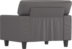 vidaXL vidaXL Fotel, szary, 60 cm, obity sztuczną skórą 5