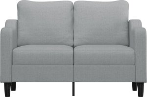 vidaXL Sofa 2-osobowa, jasnoszara, 120 cm, tapicerowana tkaniną 3