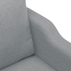 vidaXL Sofa 2-osobowa, jasnoszara, 120 cm, tapicerowana tkaniną 6