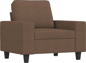 vidaXL Fotel, brązowy, 60 cm, obity tkaniną 2
