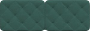 vidaXL vidaXL Poduszka na wezgłowie, ciemnozielona, 120 cm, aksamitna 5