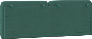 vidaXL vidaXL Poduszka na wezgłowie, ciemnozielona, 120 cm, aksamitna 7
