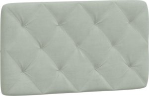 vidaXL vidaXL Poduszka na wezgłowie, jasnoszara, 80 cm, aksamitna 2