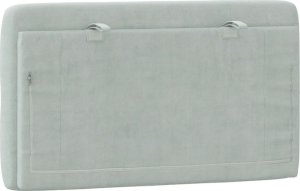 vidaXL vidaXL Poduszka na wezgłowie, jasnoszara, 80 cm, aksamitna 7