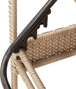 vidaXL vidaXL Leżanka z poduszką, beżowa, 63x200x81 cm, polirattan 8