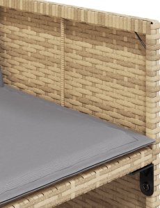 vidaXL vidaXL 15-cz. zestaw mebli ogrodowych z poduszkami, mieszany beż 6