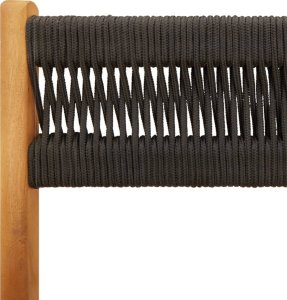 vidaXL vidaXL Krzesła bistro, 2 szt., czarne, lite drewno akacjowe i linka 9