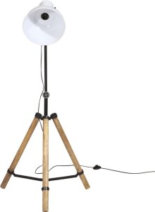 vidaXL vidaXL Lampa stojąca, 25 W, biała, 75x75x90-150 cm, E27 3