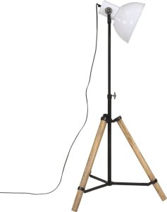 vidaXL vidaXL Lampa stojąca, 25 W, biała, 75x75x90-150 cm, E27 4