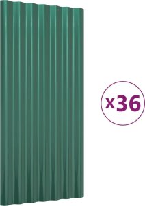 vidaXL vidaXL Panele dachowe, 36 szt., malowana proszkowo stal, 80x36 cm 2