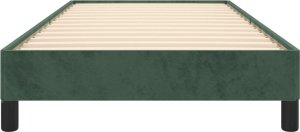 vidaXL vidaXL Rama łóżka, ciemnozielona, 100x200 cm, tapicerowana aksamitem 5