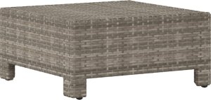 vidaXL vidaXL Podnóżek ogrodowy z poduszką, szary, polirattan 3