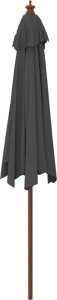 vidaXL vidaXL Parasol ogrodowy na drewnianym słupku, antracytowy, 299x240 cm 5