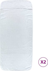 vidaXL vidaXL Ręczniki plażowe, 2 szt., białe, 60x135 cm, tkanina, 400 g/m 2