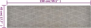 vidaXL vidaXL Dywanik kuchenny, wzór w romby, 45x150 cm, aksamitny 5