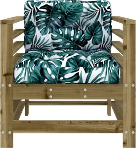 vidaXL vidaXL Fotele ogrodowe z poduszkami, 2 szt., impregnowana sosna 4