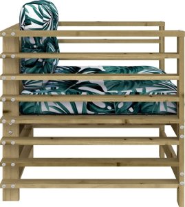 vidaXL vidaXL Fotele ogrodowe z poduszkami, 2 szt., impregnowana sosna 5