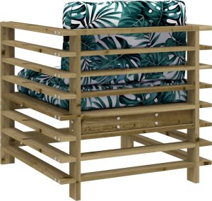 vidaXL vidaXL Fotele ogrodowe z poduszkami, 2 szt., impregnowana sosna 6