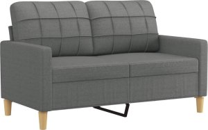 vidaXL vidaXL Sofa 2-osobowa, ciemnoszara, 120 cm, tapicerowana tkaniną 2