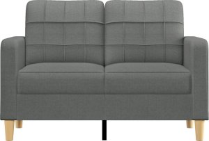 vidaXL vidaXL Sofa 2-osobowa, ciemnoszara, 120 cm, tapicerowana tkaniną 3