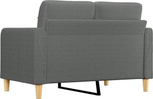 vidaXL vidaXL Sofa 2-osobowa, ciemnoszara, 120 cm, tapicerowana tkaniną 5