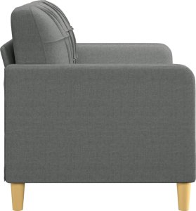 vidaXL vidaXL Sofa 2-osobowa, ciemnoszara, 140 cm, tapicerowana tkaniną 4