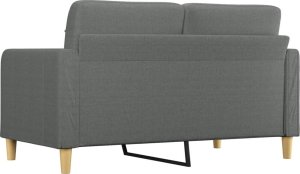 vidaXL vidaXL Sofa 2-osobowa, ciemnoszara, 140 cm, tapicerowana tkaniną 5