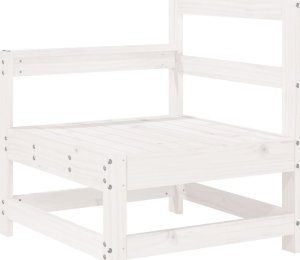 vidaXL vidaXL 6-cz. zestaw mebli ogrodowych, biały, drewno sosnowe 4