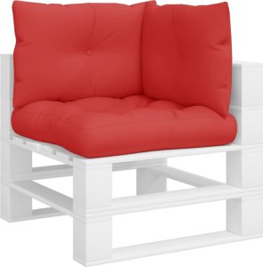 vidaXL vidaXL Poduszki na palety, 3 szt., czerwone, tkanina 3