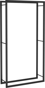 vidaXL vidaXL Stojak na drewno, matowy czarny, 80x28x154 cm, stalowy 2