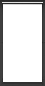 vidaXL vidaXL Stojak na drewno, matowy czarny, 80x28x154 cm, stalowy 3