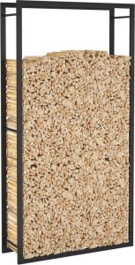 vidaXL vidaXL Stojak na drewno, matowy czarny, 80x28x154 cm, stalowy 5