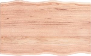 vidaXL vidaXL Blat stołu, jasny brąz, 80x50x2 cm, dąb z naturalną krawędzią 2