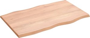vidaXL vidaXL Blat stołu, jasny brąz, 80x50x2 cm, dąb z naturalną krawędzią 4