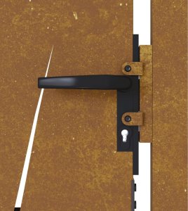 vidaXL vidaXL Furtka ogrodowa, 105x130 cm, stal kortenowska, motyw trawy 6