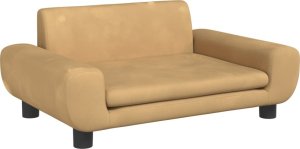 vidaXL vidaXL Legowisko dla psa, brązowe, 70x45x33 cm, aksamitne 2