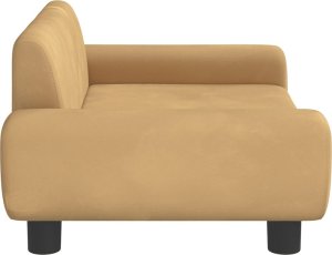 vidaXL vidaXL Legowisko dla psa, brązowe, 70x45x33 cm, aksamitne 4